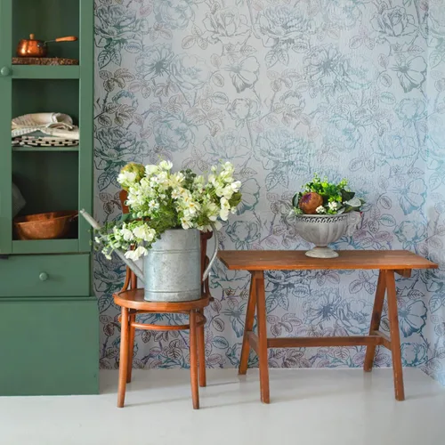 Miniatura 2 de GSS Designs - Paquete de 2 plantillas de pared de flores grandes para pintar de 12 x 16 pulgadas, plantillas florales para pintar en paredes, suelos