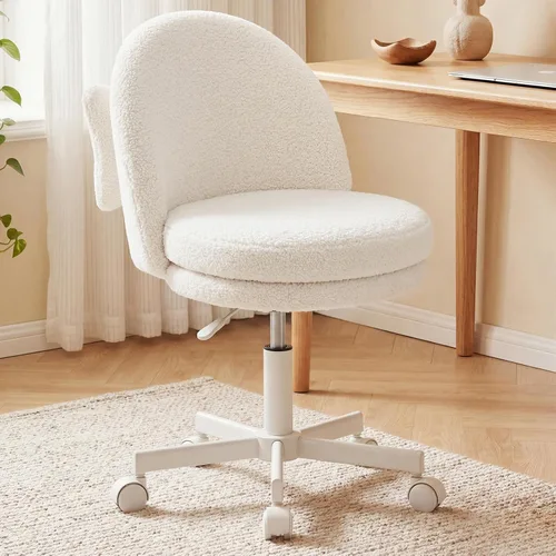 GTRACING Silla de oficina alta de terciopelo con ruedas, sillas de tocador con respaldo, altura versátil: taburetes de oficina a bar, silla de