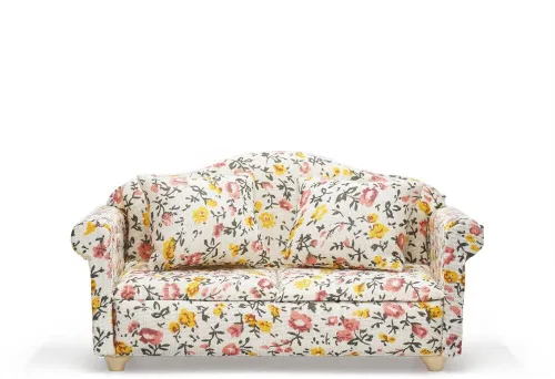 Miniatura 10 de Odoria 1/12 Sofá sillón miniatura para casa de muñecas, accesorios de muebles, rosa