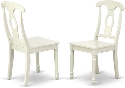 Miniatura 6 de East West Furniture AVKE5-LWH-W - Juego de muebles de comedor de 5 piezas, incluye una mesa de cocina ovalada con hojas de mariposa y 4 sillas
