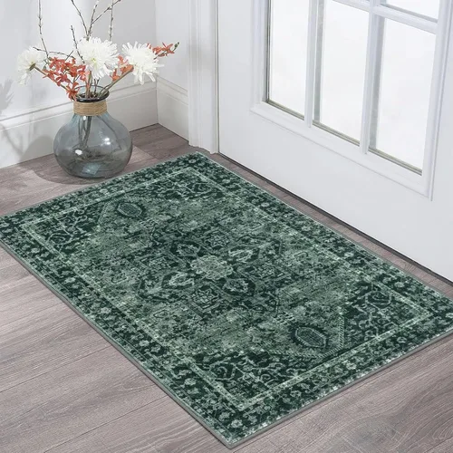 Miniatura 85 de KOZYFLY Alfombra Pequeña de Área 2x3 Pies Alfombras para Entrada Lavable Boho Alfombra de Entrada Antideslizante Tapete de Puerta Interior Entrada