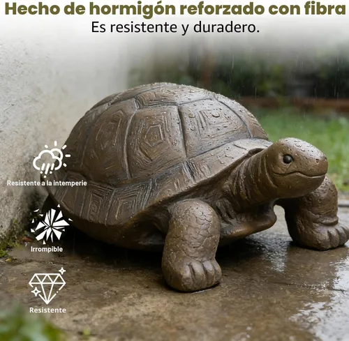 Miniatura 9 de SKYFIRE Estatuas de tortuga para jardín, figuras de hormigón reforzado con fibra de 29.5 x 15.7 x 11.8 pies, esculturas de jardín y decoración