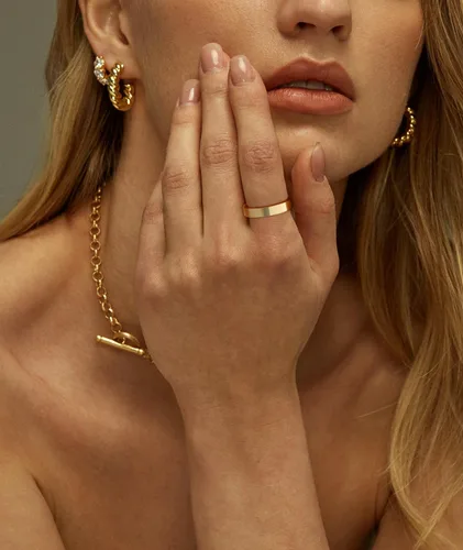 Miniatura 7 de GIEOGOCN Anillos de oro para mujer que no se deslustra, delicados anillos apilables chapados en oro de 14 quilates para mujeres, adolescentes