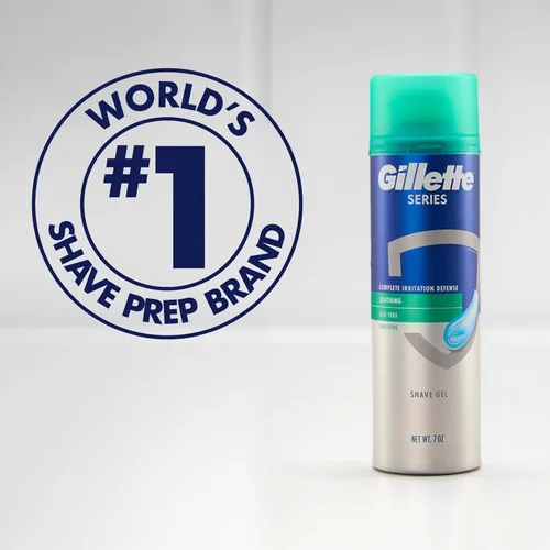 Miniatura 8 de Gillette Series 3X Action Gel de Afeitado, Sensible, Paquete Doble, 7 oz (Paquete de 2)