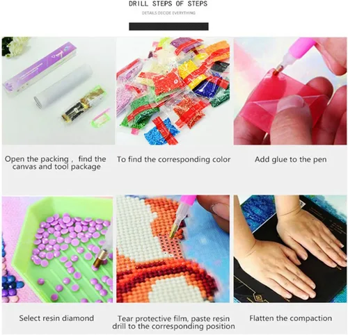Miniatura 5 de RUIFVJ Pintura artística de diamante para adultos y niños, kits de diamantes 5D para principiantes, bricolaje, dinosaurio, taladro completo, arte