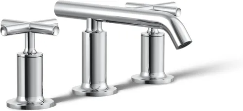 Miniatura 38 de KOHLER K-14408-4-2MB Purist - Grifo de lavabo de baño generalizado, 3 agujeros, manijas de palanca alta generalizadas y boquilla de cuello de cisne