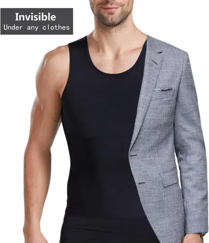 Miniatura 4 de Mens Slimming Body Shaper Compression Tank Top Undershirt Shapewear