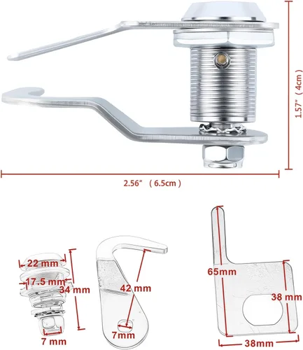 Miniatura 4 de Cerradura de motocicleta Harley Trunk Latch Tour Pak Lock con 2 llaves se adapta a modelos Harley Davidson 1991-2013 con Tour Pak