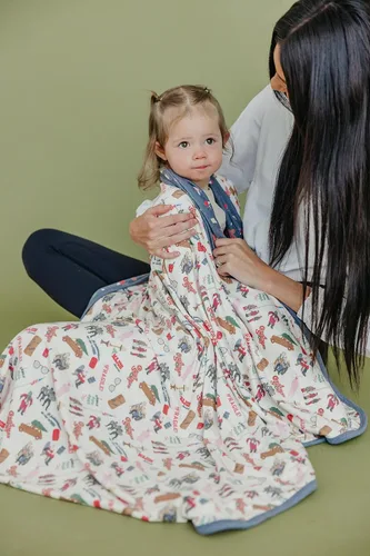 Miniatura 4 de Copper Pearl Manta de bebé de tres capas: edredones suaves para bebés para niños y niñas, transpirable, acogedora, manta para niños pequeños