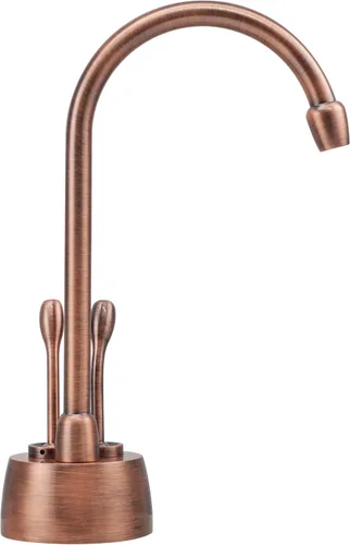 Miniatura 4 de Westbrass A272HFP-11 Develosah Dispensador de agua fría y caliente de 2 manijas con tanque de calentamiento instantáneo, cobre antiguo