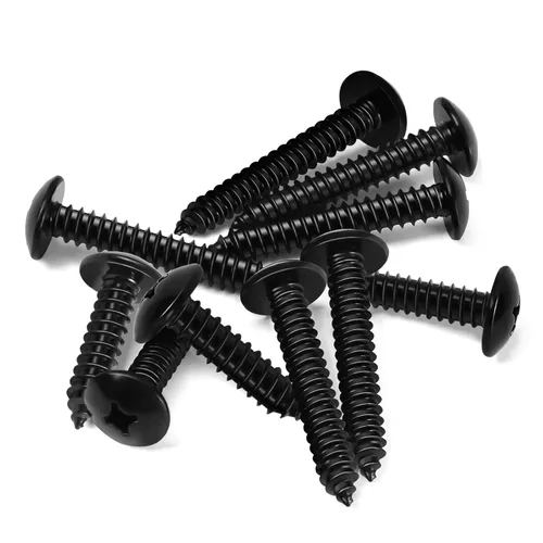 Miniatura 7 de Tornillos de madera autorroscantes #14 x 1-1/2 pulgadas, acabado negro, acero inoxidable 304 18-8, 25