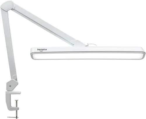 Lámpara LED de escritorio de arquitecto, 2500 lúmenes, regulable, brazo oscilante de metal, 5 temperaturas de color, 30 W, ideal para trabajo de
