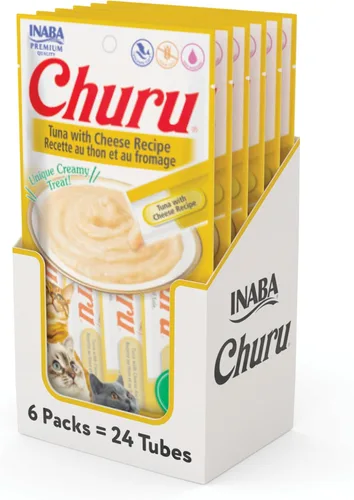Miniatura 18 de INABA - Golosinas Churu para gatos, puré cremoso para gatos, sin cereales, que se puede lamer y exprimir / suplemento con vitamina E y taurina, 0.5