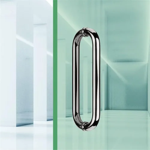 Miniatura 2 de WANLIAN Hardware - Tirador tubular de puerta de ducha de 8 pulgadas para puertas de ducha sin marco, con arandelas (manija de 8 pulgadas) (Gery)