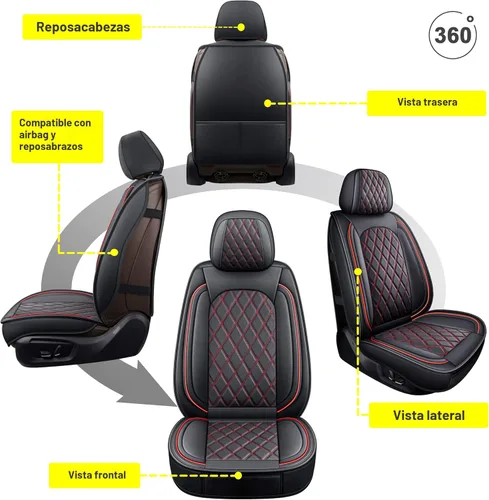 Miniatura 6 de MIROZO - Fundas para Asientos de Coche, Juego Completo de Fundas Impermeables para Asientos, Funda de Cojín para Vehículo, Protector de Asiento
