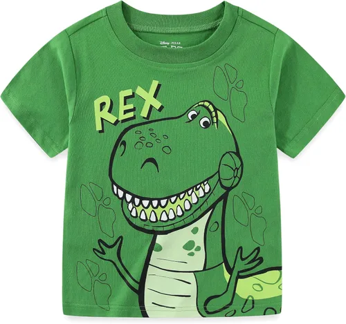 Miniatura 2 de Disney Toy Story Woody, Buzz and Rex - Camiseta de manga corta para niños, paquete de 4 unidades para niños pequeños
