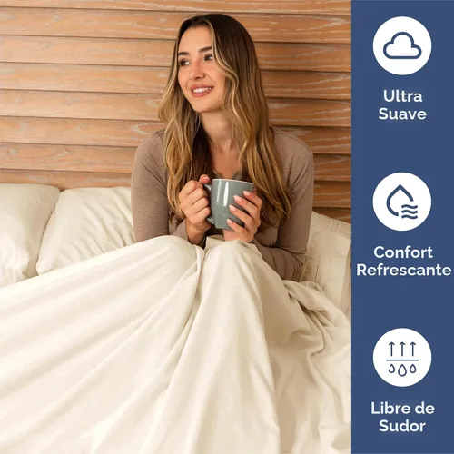 Miniatura 4 de Juego de sábanas de 4 piezas tamaño King, cómodas, transpirables y refrescantes, sábanas de lujo de hotel para mujeres y hombres, bolsillos 10