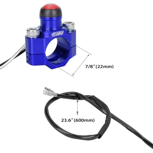 Miniatura 2 de Interruptor universal CNC para motor de motocicleta con placa trasera de montaje para botón de parada, arranque y muerte para motocicleta, ATV, Dirt