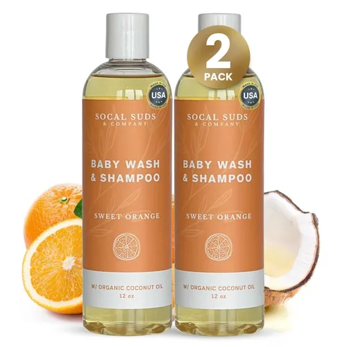 Miniatura 12 de SoCal Suds & Company Champú orgánico para bebés y gel de baño - Jabón de Castilla 2 en 1, hipoalergénico, piel sensible, jabón natural, champú