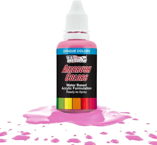 Miniatura 36 de U.S. Art Supply Opaque Lake Blue - Pintura acrílica para aerógrafo con efectos especiales, 8 onzas, lista para rociar, pintura con pincel de aire a