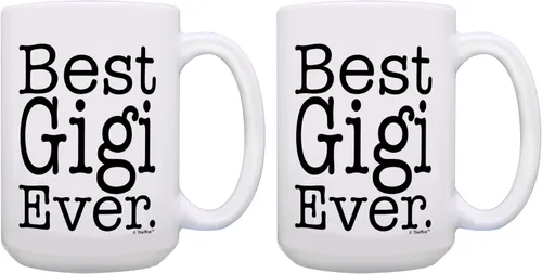 Miniatura 8 de ThisWear Regalo del Día de la Madre para la abuela Best Gigi Ever Gift Taza de café de cerámica de 11 oz con asa, color blanco