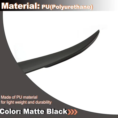 Miniatura 4 de Alerón trasero para BMW Serie 5 F10 528i 530i 535i 550i M Sport Sedan 2011-2017 sin pintar negro mate PU tapa trasera de arranque Highkick Spoiler