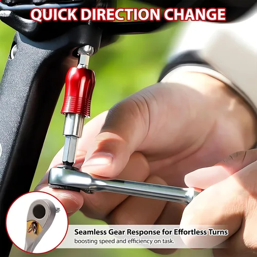 Miniatura 6 de EMERK Kit de herramientas de reparación de bicicletas: kit de herramientas múltiples para bicicleta con mini bomba, herramienta reversible de Kit