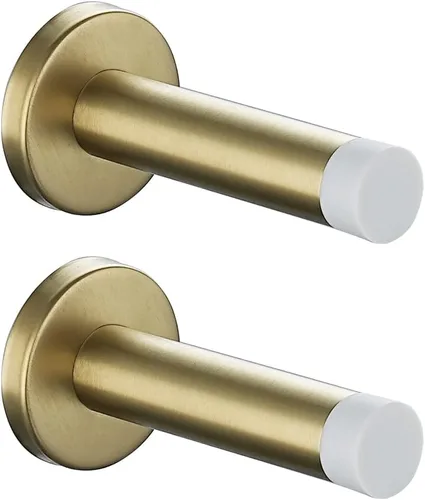 Miniatura 20 de JQK Tope de puerta, acero inoxidable 304 de grosor de 0.039 pulgadas (0.039 in), amortiguador de sonido, tope de puerta, protetor, 2 unidades, Punta