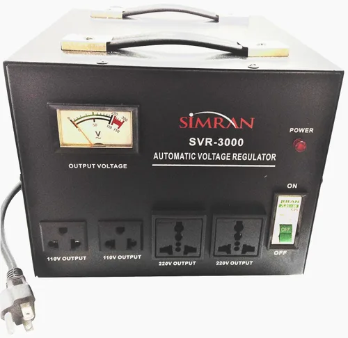 Miniatura 4 de Simran Transformador de voltaje Convertidor de potencia Regulador Estabilizador Convertidor de potencia Negro (SVR-1000)