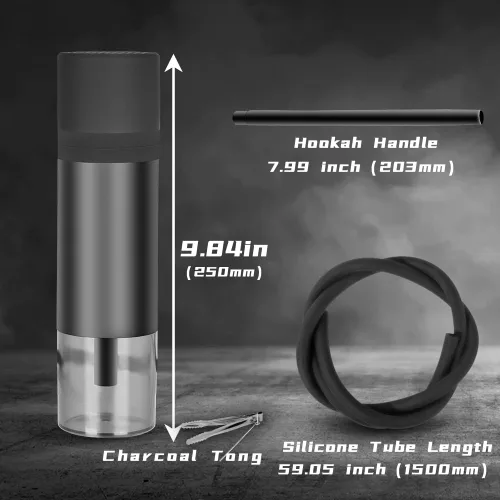 Miniatura 2 de Juego de cachimba portátil taza cachimba con todo lo grande para viajes en coche incluye todos los accesorios