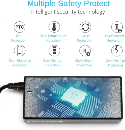 Miniatura 6 de Cargador redondo de punta azul de 65 W y 45 W, compatible con HP Chromebook Laptop 11 14 G3 G4 X360, Pavilion x360 14 15 17, Envy 13 15 X360 ProBook