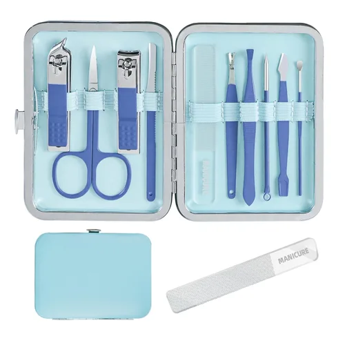 Miniatura 9 de Kit de manicura y pedicura profesional para hombres, kit de cuidado de uñas, kit de cuidado de uñas para hombre, cortaúñas de uñas y pies