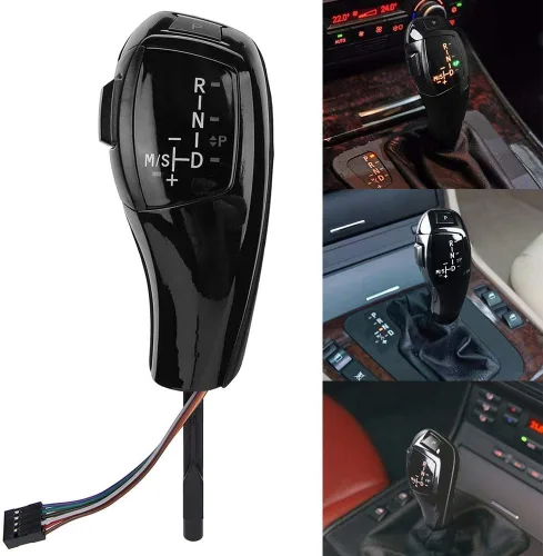 Miniatura 2 de KIMISS Pomo LED para palanca de cambios estilo F30, para E90 E92 E84 E89, transmisión automática, diseño LHD, palanca de cambios eléctrica