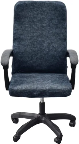 Miniatura 33 de CRFATOP Funda elástica para silla de oficina de computadora con cremallera duradera, funda para silla de escritorio giratoria universal, respaldo