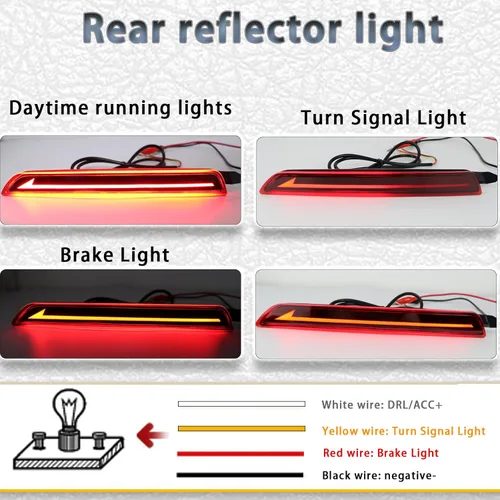 Miniatura 2 de Reflectores LED rojos para parachoques trasero Faros antiniebla de freno y cola Compatibles con Mazda CX-30 CX-50 Accesorios adicionales con función