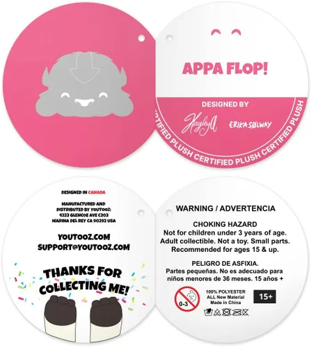Miniatura 9 de Youtooz Muñeco de felpa de 30 cm de Appa de Avatar El último maestro del aire - Suave 100% algodón rellenable coleccionable