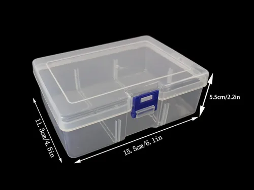 Miniatura 2 de Caja de almacenamiento de plástico transparente de 6 piezas con cierre hermético, contenedor organizador para lápices, rompecabezas, juguetes