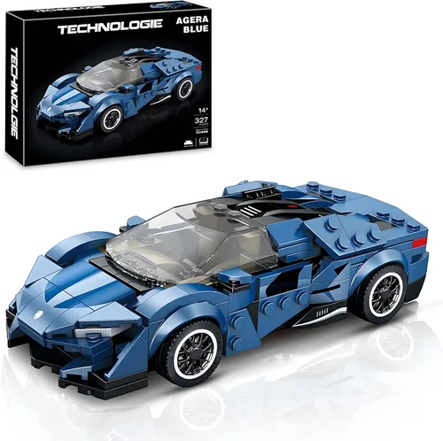 Miniatura 7 de HIGH GODO Juego de construcción de autos de carreras de velocidad, mini deportivos MOC Cars, 338 piezas coleccionables 911 modelo de construcción