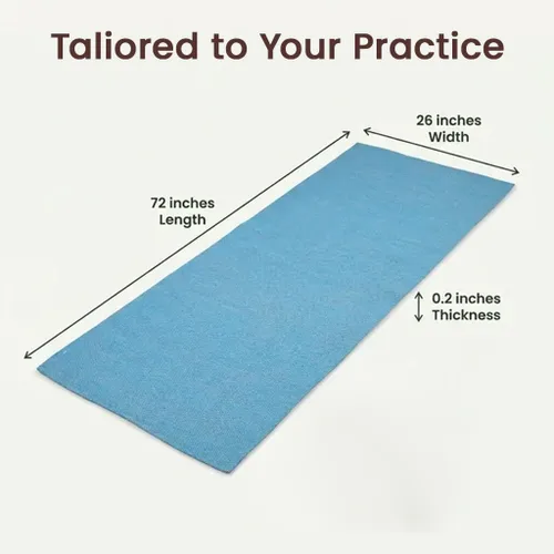 Miniatura 5 de LFH Home - Tapete de yoga de algodón hecho a mano para ejercicio, entrenamiento, fitness, perfecto y de alta calidad, ecológico, tejido de algodón