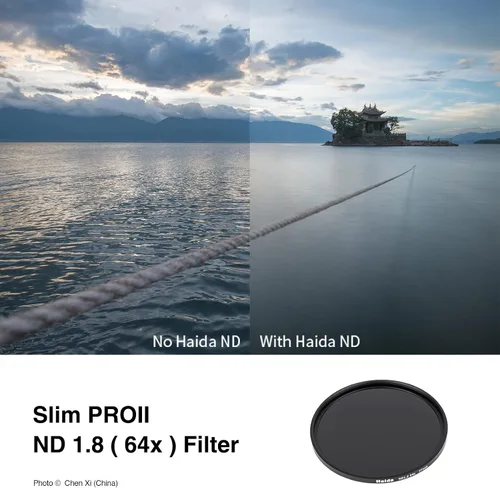 Miniatura 6 de Haida ND1.8 (64x) Filtro para cámara 6-Stop Slim Pro II Vidrio óptico multicapa impermeable resistente a los arañazos Densidad neutra SLR Filtro