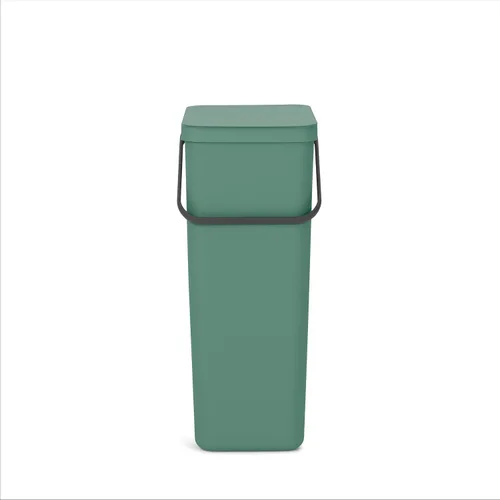 Miniatura 20 de Brabantia Sort & Go Cubo de Reciclaje 3.2 Galones (Verde Jade) Cubo de Basura de Plástico Eficiente en Espacio con Asa, Tapa Removible y Que