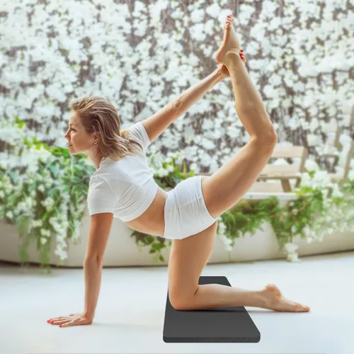 Miniatura 5 de Cojín de Rodillera para Yoga de 0.8 pulgadas (20mm) de Grosor Esterilla de Yoga con Correa de Transporte para Rodillas, Codos, Muñecas y Espalda sin