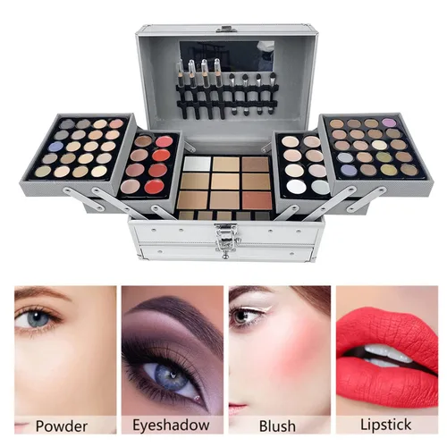 Miniatura 2 de Kit de maquillaje todo en uno para adolescentes y mujeres, juego de paleta de maquillaje de 132 colores combinados, incluye sombra de ojos, rubor
