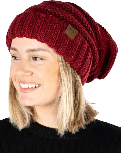 Miniatura 260 de Funky Junque Gorro de moda de punto trenzado de talla extragrande, grueso, abrigado, suave y holgado
