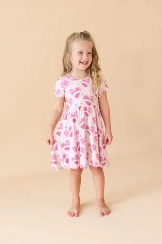 Miniatura 74 de Posh Peanut - Vestidos para niñas – Vestido suave para niña hecho con viscosa de bambú – Vestidos de otoño, primavera y verano para niñas