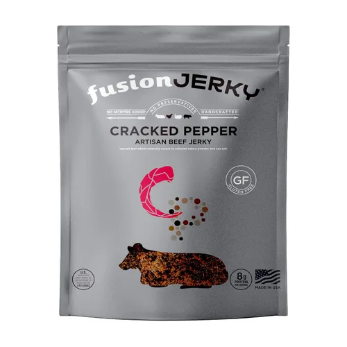 Miniatura 10 de Fusion Jerky - Carne seca artesanal, barbacoa japonesa, 2.5 onzas, todo natural, 0.35 onzas de proteína, carne de origen estadounidense de primera