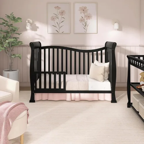 Miniatura 7 de Cuna convertible en cama Dream On Me Violet, 7 en 1, Cuna, paquete de de 1, Negro
