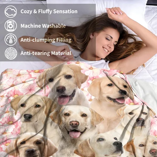 Miniatura 5 de Manta de perro Labrador Retriever, regalos para los amantes de los perros, manta de franela suave, regalo para mujeres, niños, niñas, Halloween