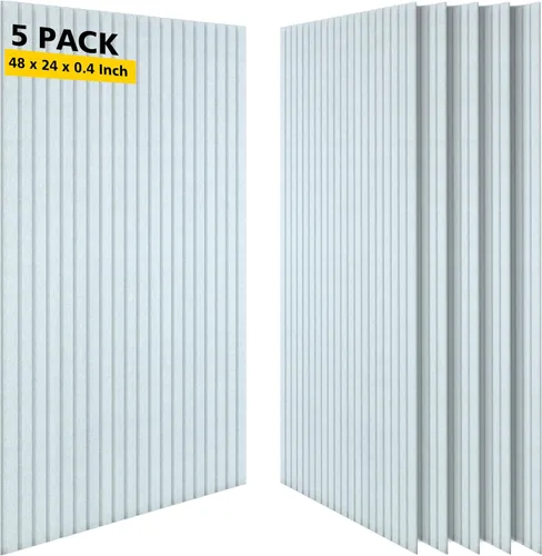 Miniatura 17 de Paneles acústicos, paquete de 10 paneles acústicos que reducen el ruido para paredes, paneles de pared insonorizados de 47.2 x 23.6 x 0.35 pulgadas