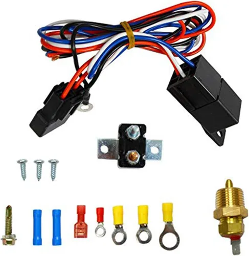 Miniatura 5 de Ventilador eléctrico de radiador de 14 pulgadas, ventilador eléctrico de 900 CFM de 8 aspas para automóvil negro con kit de termostato, interruptor